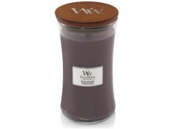 WoodWick Suede & Sandalwood svíčka váza 609g