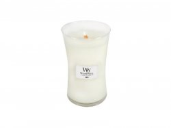 WoodWick Linen svíčka váza 609g