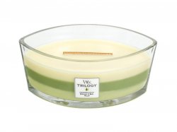 WoodWick Trilogy Garden Oasis svíčka loď Trilogy 453,6g