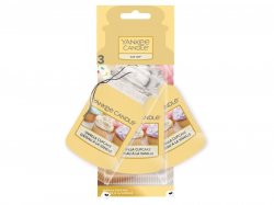 YANKEE CANDLE Vanilla Cupcake vůně do auta visačka papírová 3ks