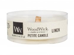 WoodWick Linen svíčka petite 31g