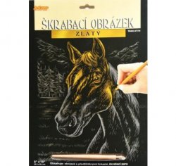 ArtLover Sada Škrabací obrázek - zlatý 20,3 x 25,4 cm/mix 6 motivů