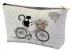 Kosmetická taška BUG ART KIUB - Kočka na kole
