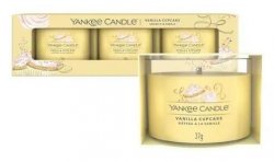 YANKEE CANDLE Vanilla Cupcake svíčka votivní sada 3ks 