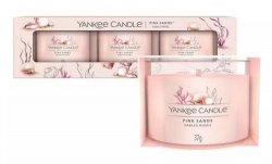 YANKEE CANDLE Pink Sands svíčka votivní sada 3ks 