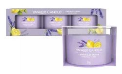 YANKEE CANDLE Lemon Lavender svíčka votivní sada 3ks 