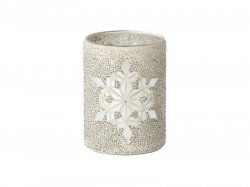 YANKEE CANDLE Svícen Twinkling Snowflake skleněný