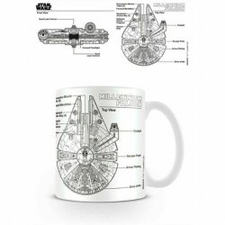 Hrnek Star Wars - Millenium Falcon sketch 315 ml