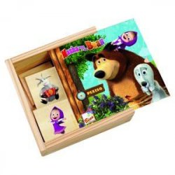 Máša a medvěd - memo v krabičce