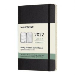 Moleskine Plánovací zápisník 2022 černý S, měkký