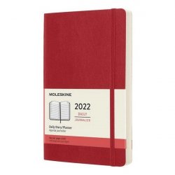 Moleskine Diář 2022 červený L, denní, měkký