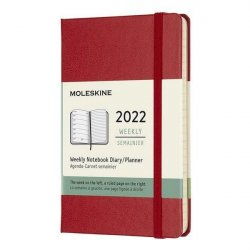 Moleskine Plánovací zápisník 2022 červený S, tvrdý