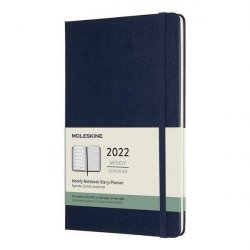Moleskine Plánovací zápisník 2022 modrý L, tvrdý