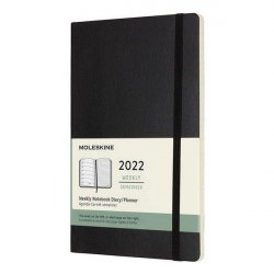Moleskine Plánovací zápisník 2022 černý L, měkký
