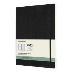 Moleskine Plánovací zápisník 2022 černý XL, měkký