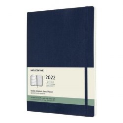 Moleskine Plánovací zápisník 2022 modrý XL, měkký 