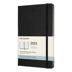 Moleskine Měsíční diář 2022 černý L, tvrdý