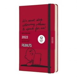 Moleskine Diář 2022 Snoopy červený L, denní