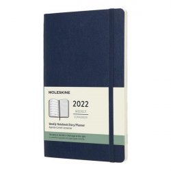 Moleskine Plánovací zápisník 2022 modrý L, měkký