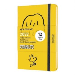 Moleskine Plánovací zápisník 2022 Snoopy žlutý S