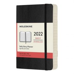 Moleskine Diář 2022 černý S, denní, měkký