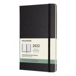 Moleskine Plánovací zápisník 2022 černý L, tvrdý