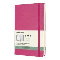 Moleskine Plánovací zápisník 2022 růžový L, tvrdý