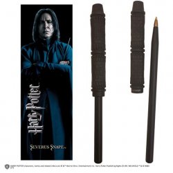 Harry Potter: Psací pero jako hůlka s knižní záložkou - hůlka Severuse Snapea