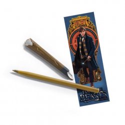 Fantastická zvířata: Psací pero jako hůlka s knižní záložkou - hůlka Mloka Scamandera