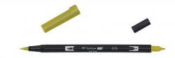 Tombow Oboustranný štětcový fix ABT Dual Brush Pen - green ochre