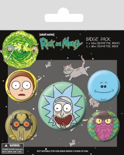 Set odznaků - Rick a Morty