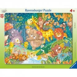 Ravensburger Puzzle - Zvířata z džungle 48 dílků