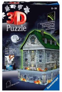 Ravensburger Puzzle 3D (Noční edice) - Strašidelný dům 216 dílků 