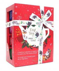 English Tea Shop Vánoční kolekce čajů - červená 12 pyramide/24g