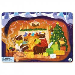 Dodo Puzzle rámové Medvědí vánoční pohádka 53 dílků