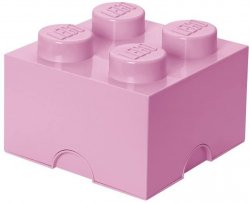 Úložný box LEGO 4 - světle růžový