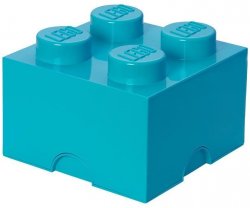 Úložný box LEGO 4 - azurový