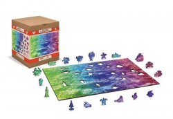 Dřevěné puzzle Korálový útes 2v1, 400 dílků