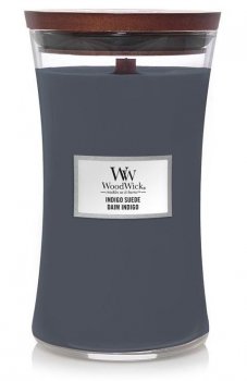 WoodWick Indigo Suede svíčka váza 609g