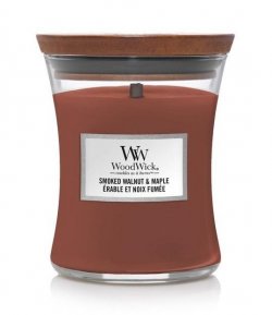 WoodWick Smoked Walnut & Maple svíčka váza 275g