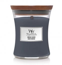 WoodWick Indigo Suede svíčka váza 275g