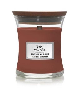 WoodWick Smoked Walnut & Maple svíčka váza 85g