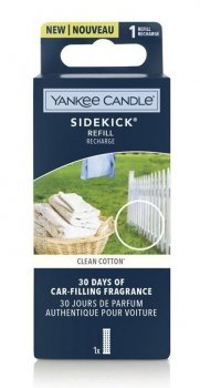 YANKEE CANDLE Sidekick Clean Cotton - vůně do auta náhradní náplň