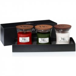 WoodWick Dárkový set 3ks svíček 85g Fireside,White Teak,Stone Was 3ks