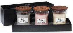 WoodWick Dárkový set 3ks svíček 85g Evening Onyx, Solar Ylang, Co