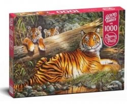 Cherry Pazzi Puzzle - Tygří rodinka 1000 dílků