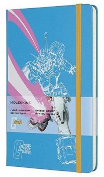 Moleskine: Gundam zápisník linkovaný L modrý