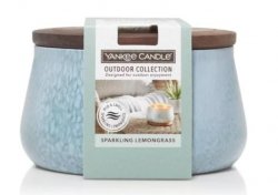 YANKEE CANDLE Sparkling Lemongrass /Outdoor Collection, svíčka venkovní