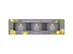 YANKEE CANDLE Black Tea & Lemon svíčka votivní 3ks sada