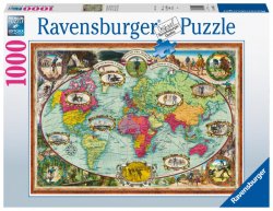 Ravensburger Puzzle - Kolem světa na kole 1000 dílků